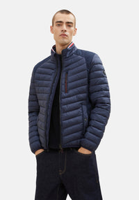 Tom Tailor Hybrid Steppjacke mit Stehkragen und Reißverschluss