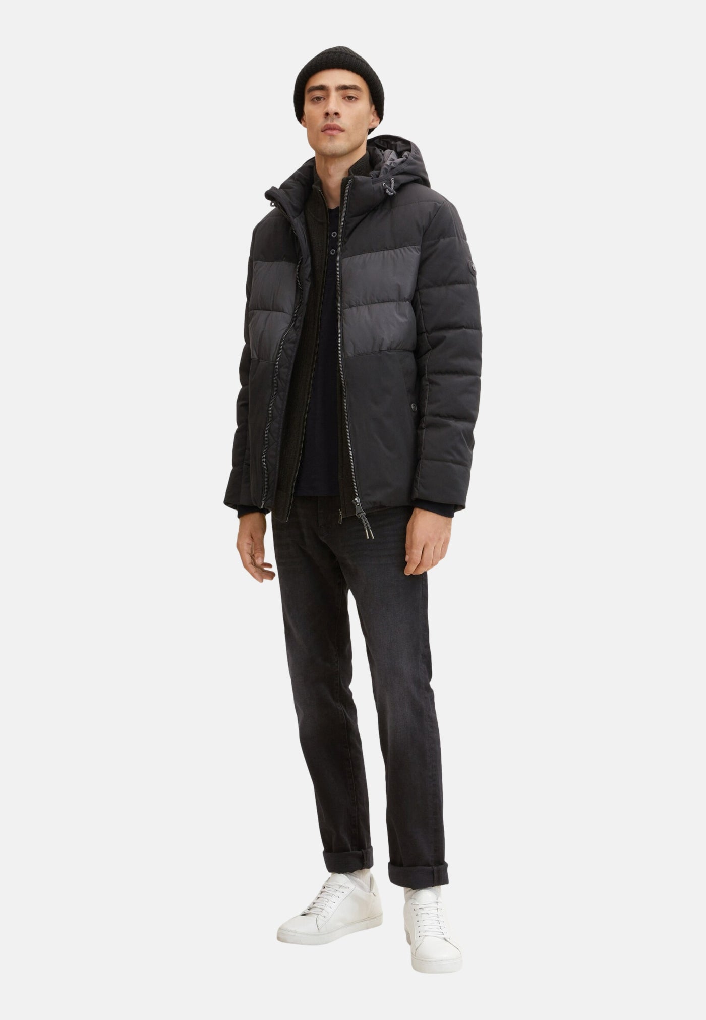 Tom Tailor Pufferjacke mit abnehmbarer Kapuze und seitlichen Eingrifftaschen
