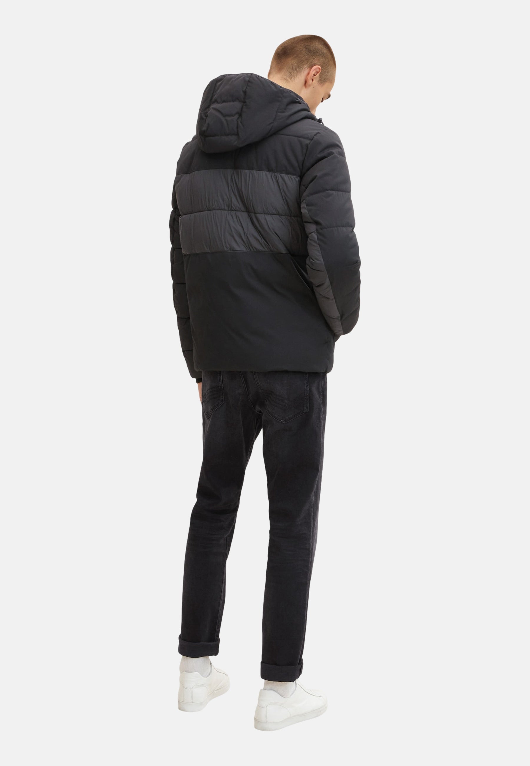 Tom Tailor Pufferjacke mit abnehmbarer Kapuze und seitlichen Eingrifftaschen