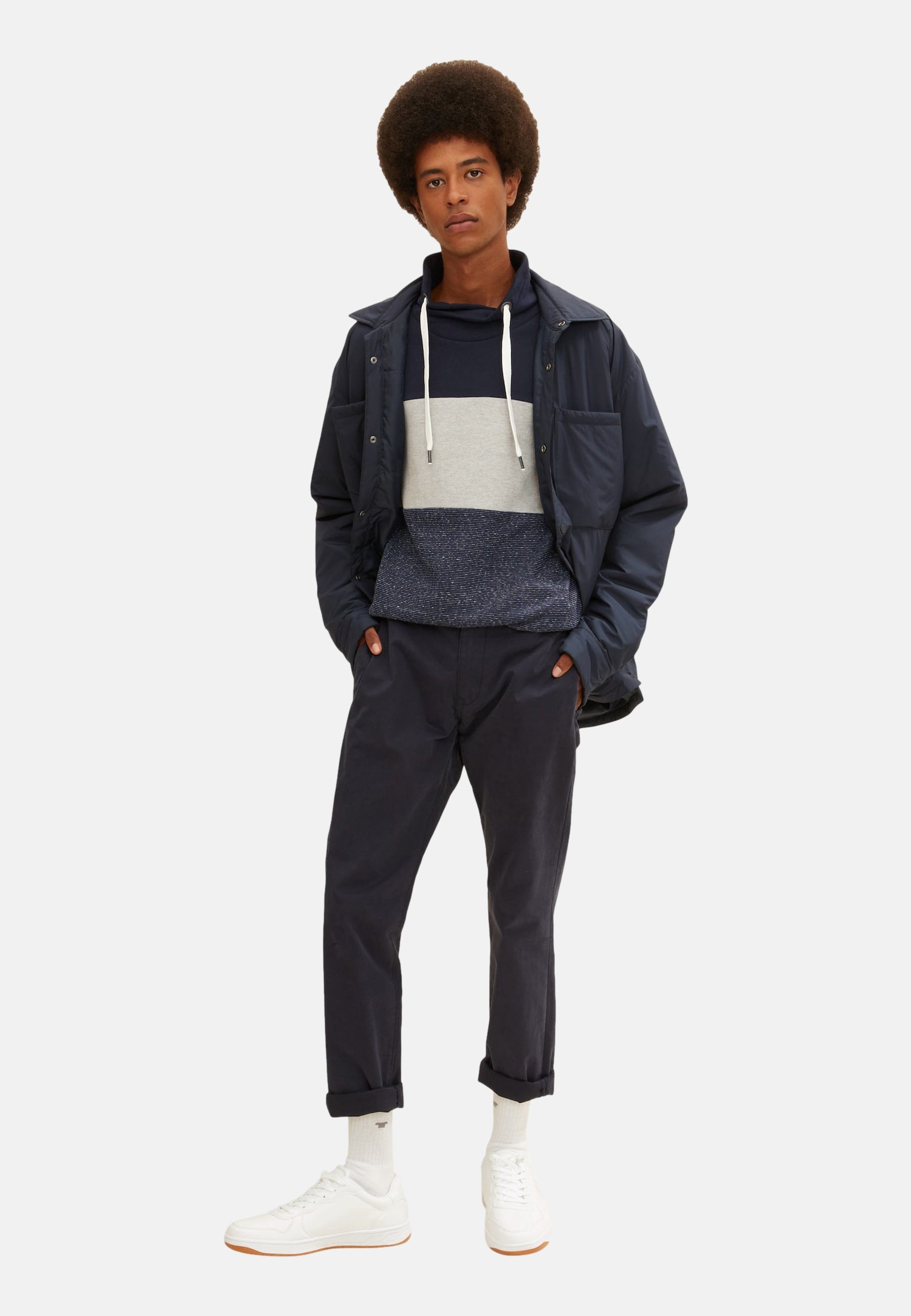 Tom Tailor Colour Blocking Pullover ohne Kapuze