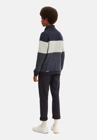 Tom Tailor Colour Blocking Pullover ohne Kapuze