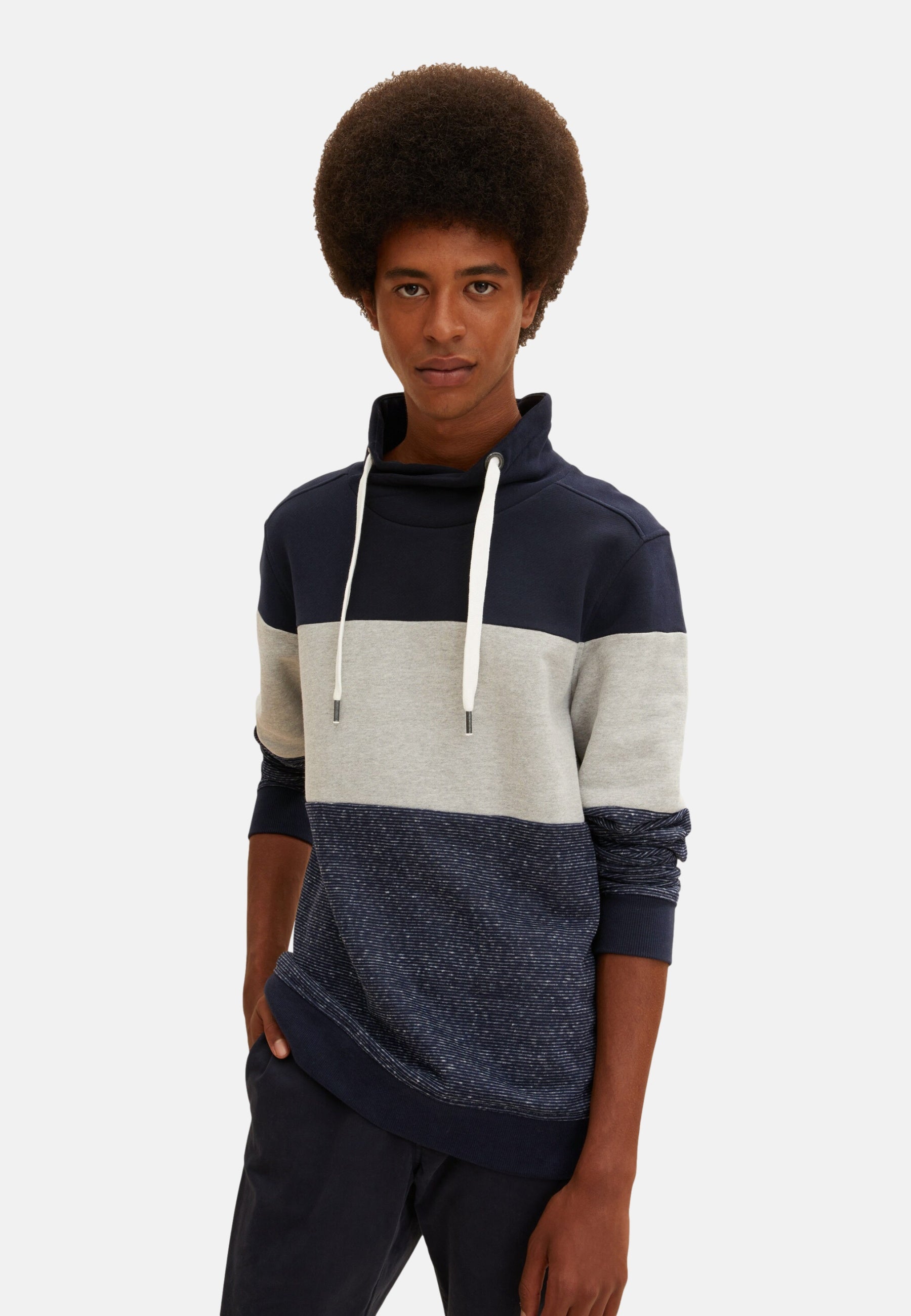 Tom Tailor Colour Blocking Pullover ohne Kapuze