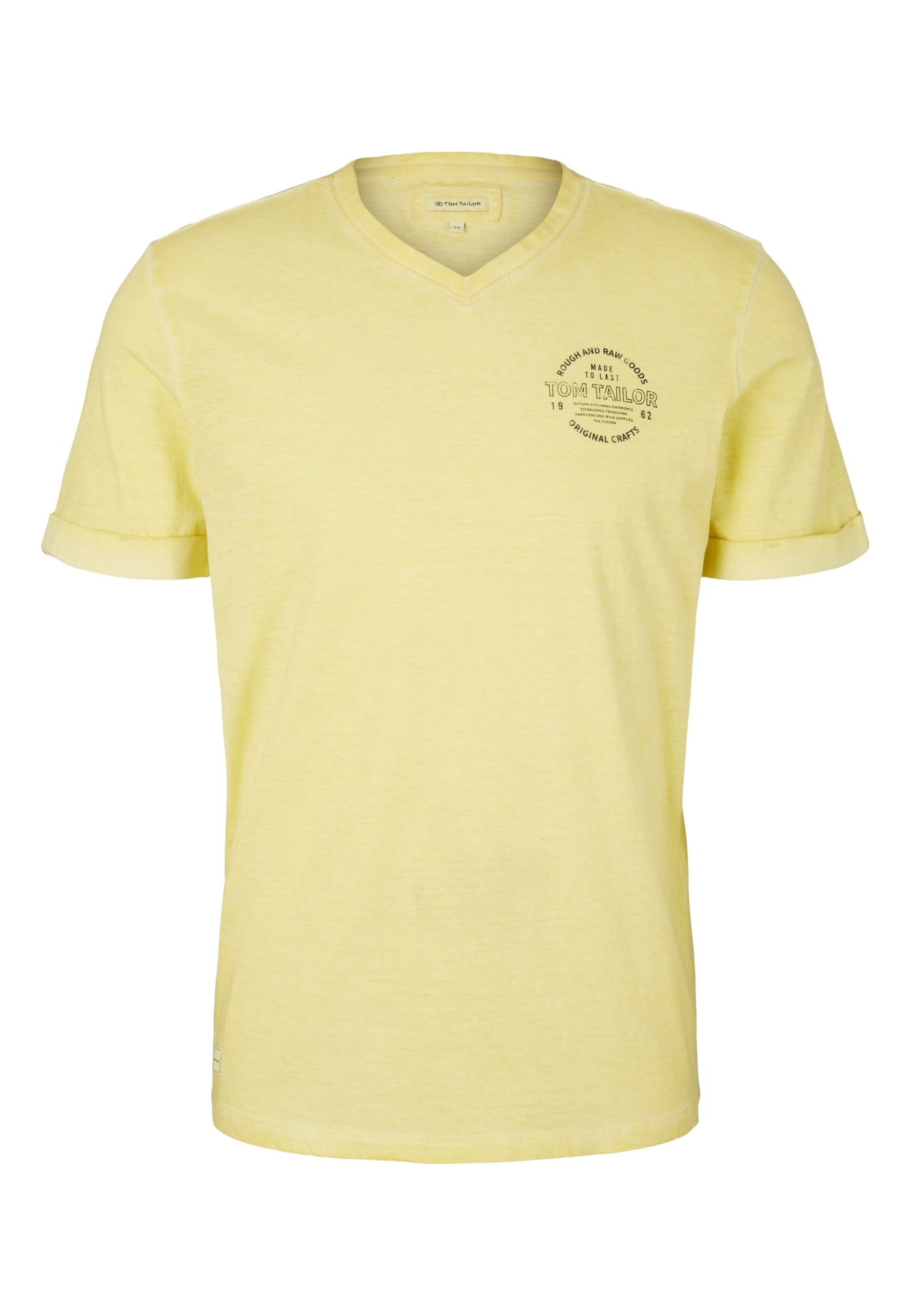 Tom Tailor T-Shirt mit Logo Print und V-Ausschnitt