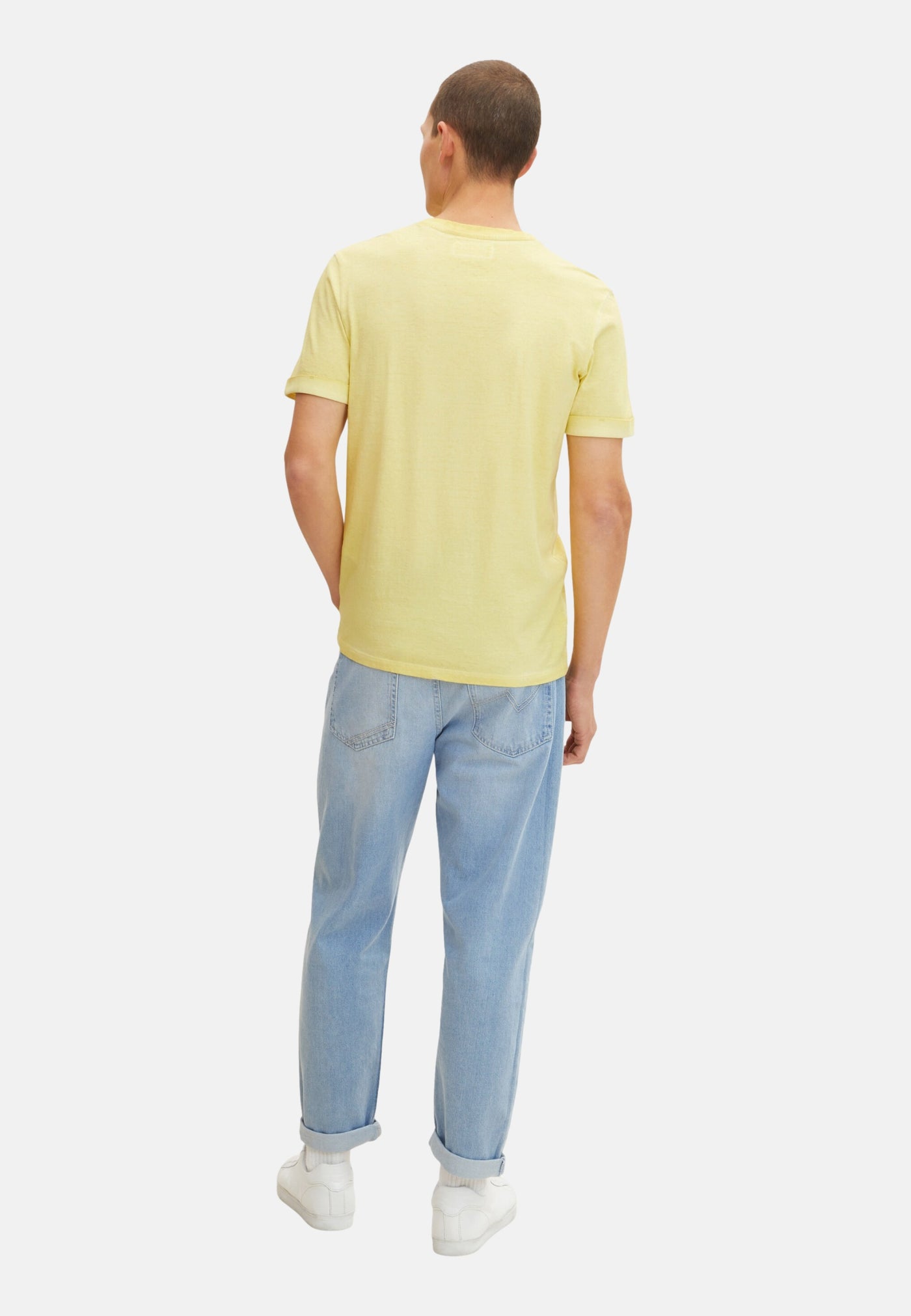 Tom Tailor T-Shirt mit Logo Print und V-Ausschnitt
