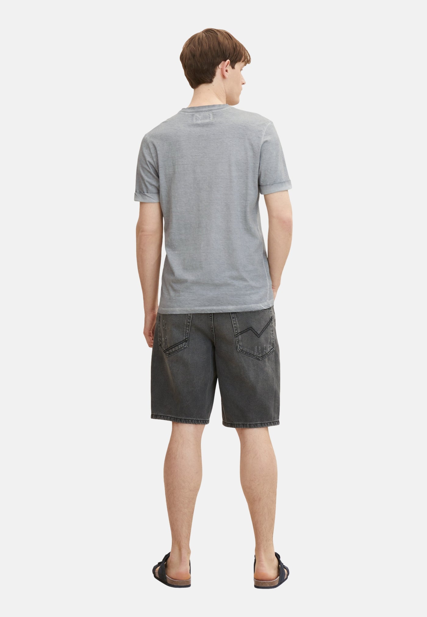 Tom Tailor T-Shirt mit Logo Print und V-Ausschnitt