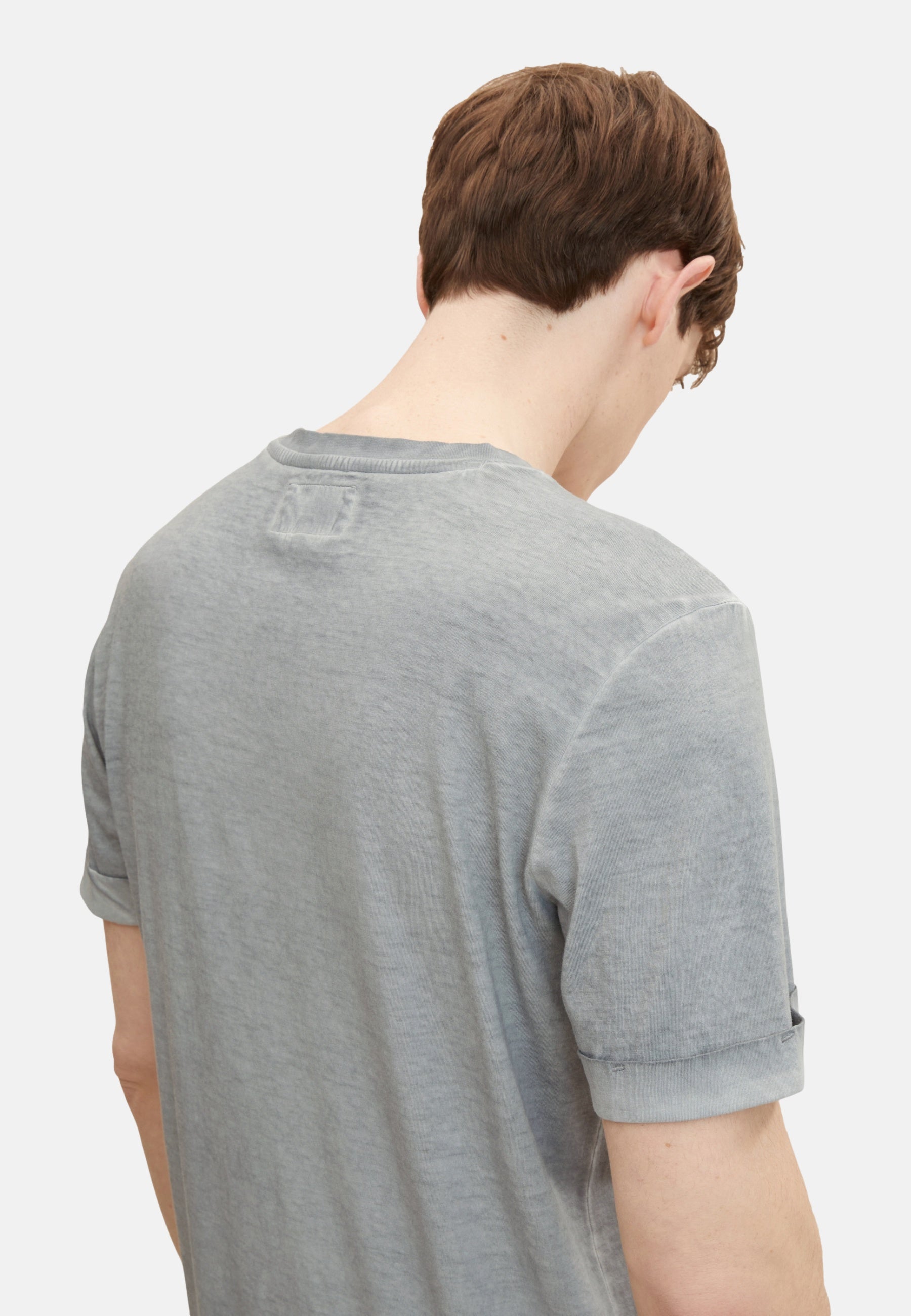 Tom Tailor T-Shirt mit Logo Print und V-Ausschnitt
