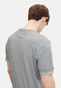 Tom Tailor T-Shirt mit Logo Print und V-Ausschnitt