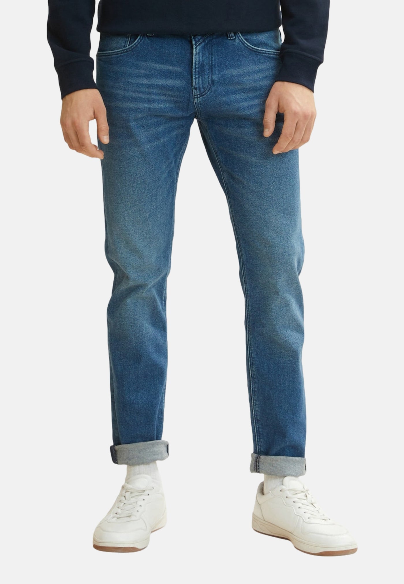 Tom Tailor Piers Slim Jeans mit leichter Waschung im Five-Pocket-Style