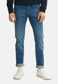 Tom Tailor Piers Slim Jeans mit leichter Waschung im Five-Pocket-Style
