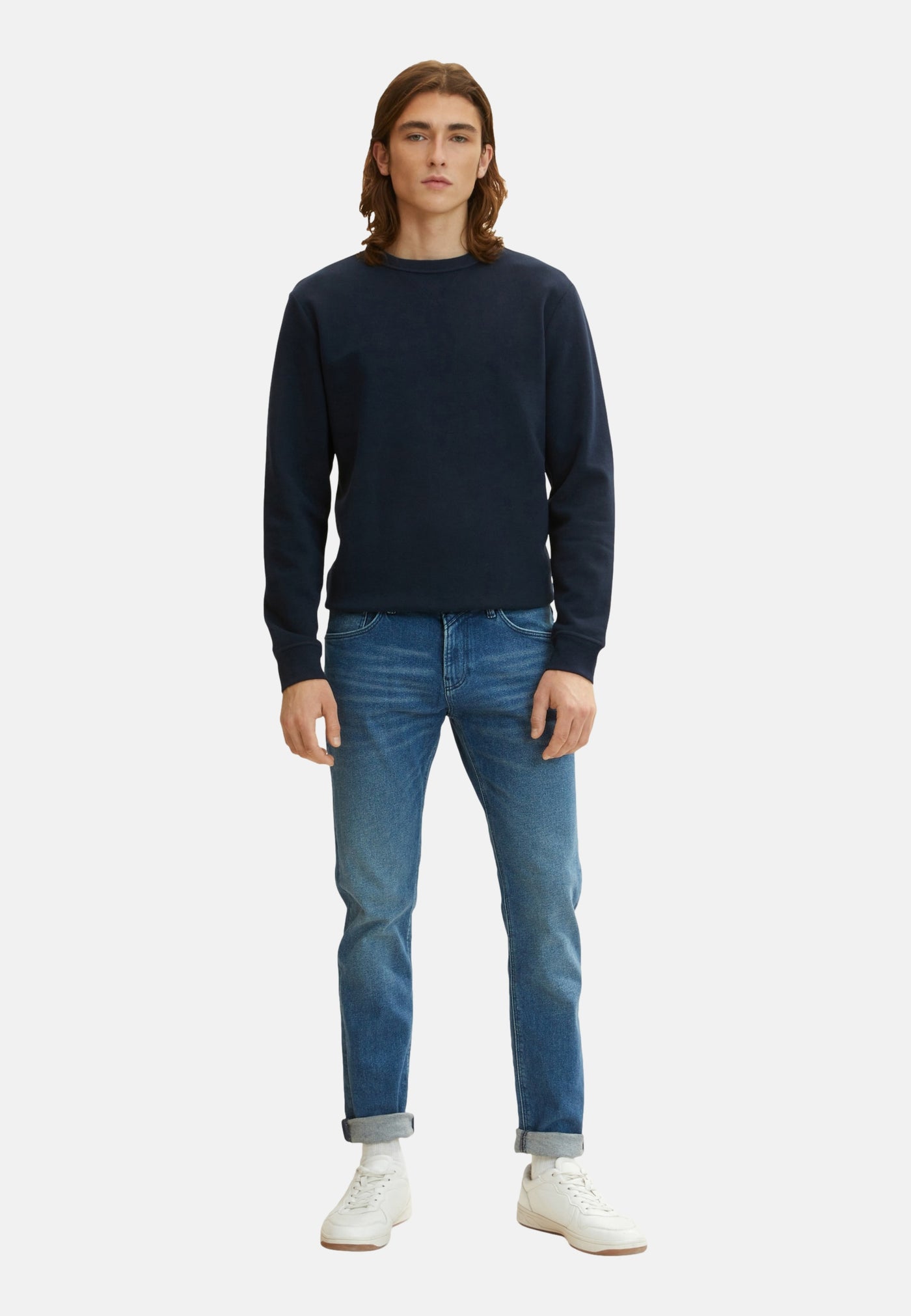 Tom Tailor Piers Slim Jeans mit leichter Waschung im Five-Pocket-Style