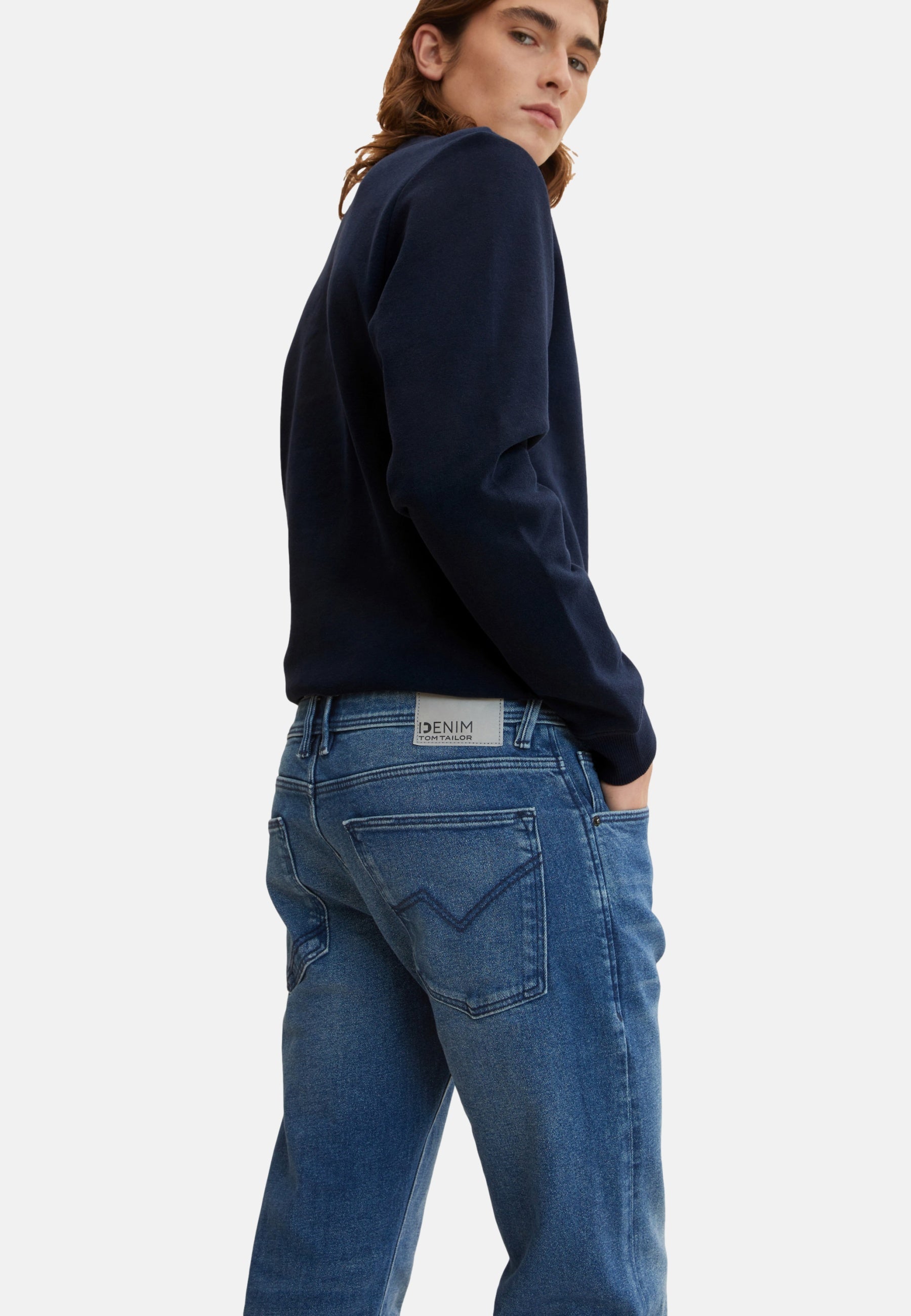 Tom Tailor Piers Slim Jeans mit leichter Waschung im Five-Pocket-Style