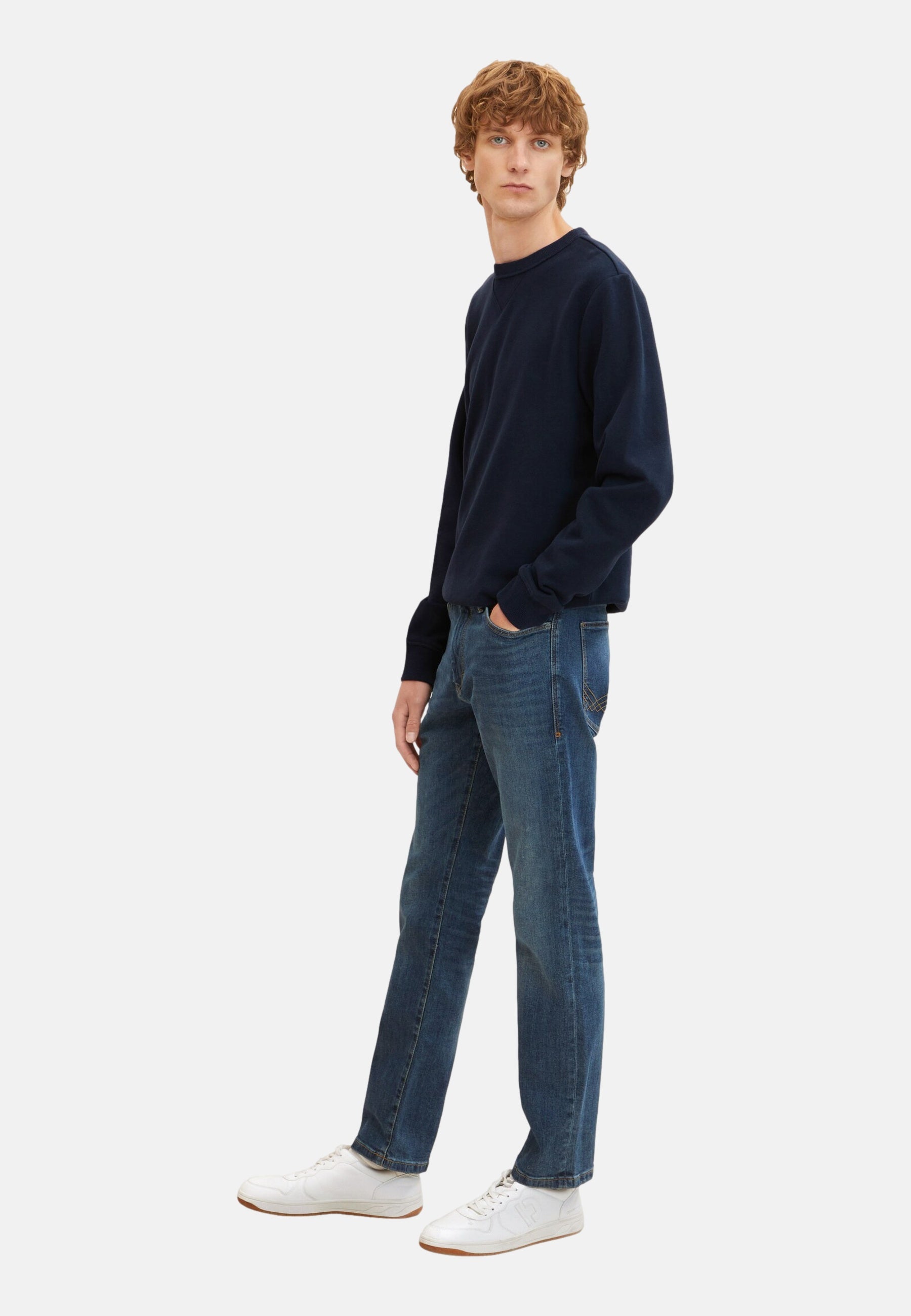 Tom Tailor Marvin Straight Jeans im Five-Pocket-Design mit Label Patch