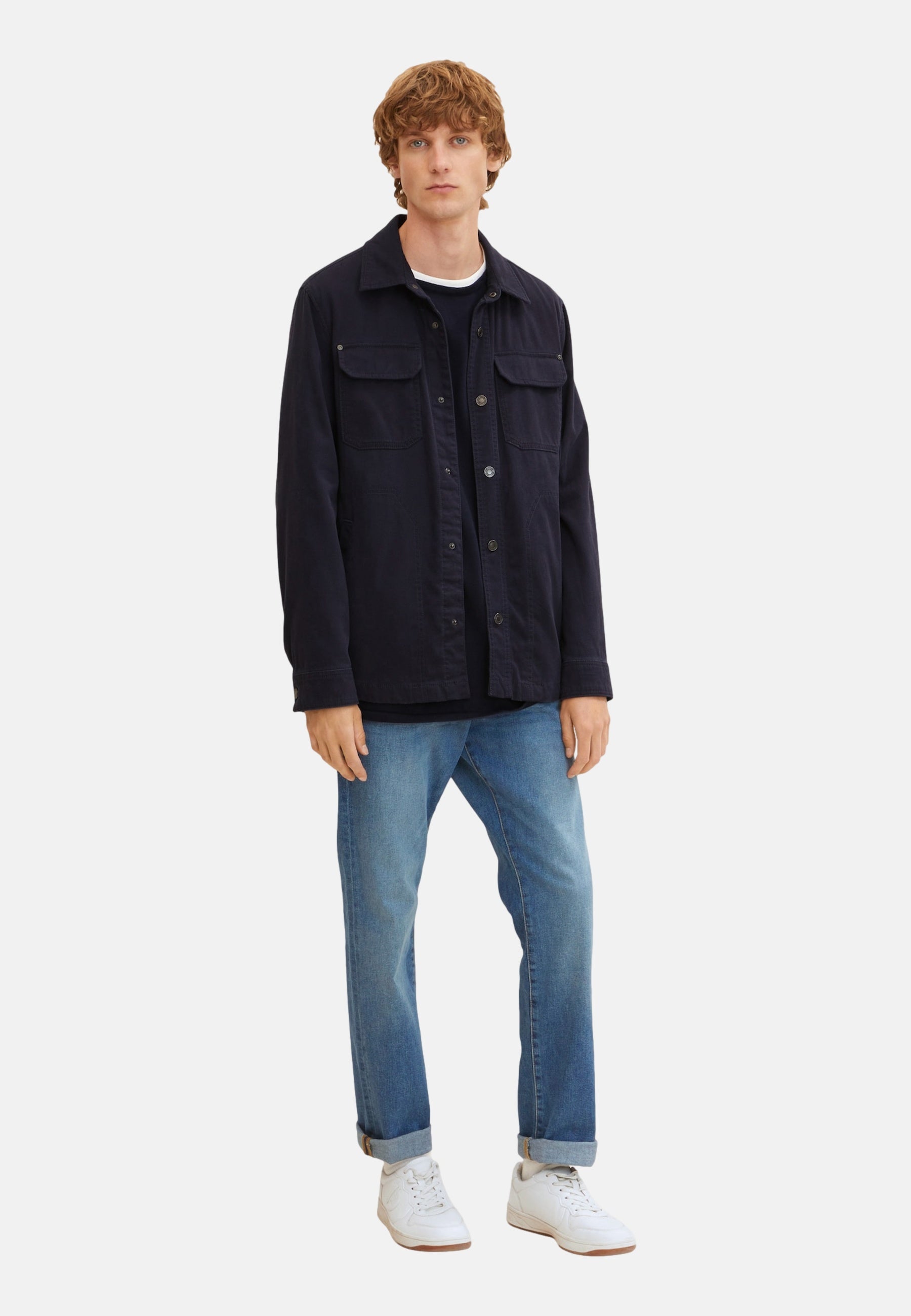 Tom Tailor Marvin Straight Jeans im Five-Pocket-Design mit Label Patch