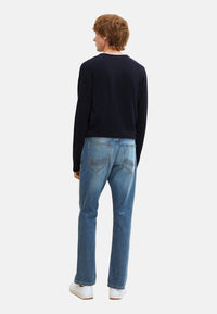 Tom Tailor Marvin Straight Jeans im Five-Pocket-Design mit Label Patch