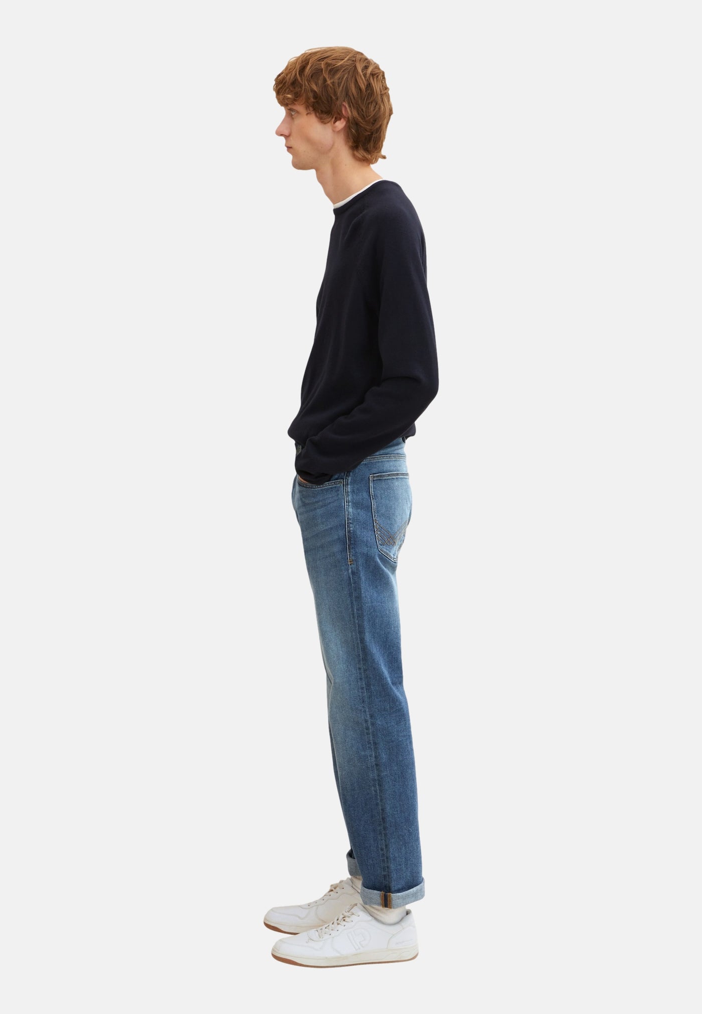 Tom Tailor Marvin Straight Jeans im Five-Pocket-Design mit Label Patch