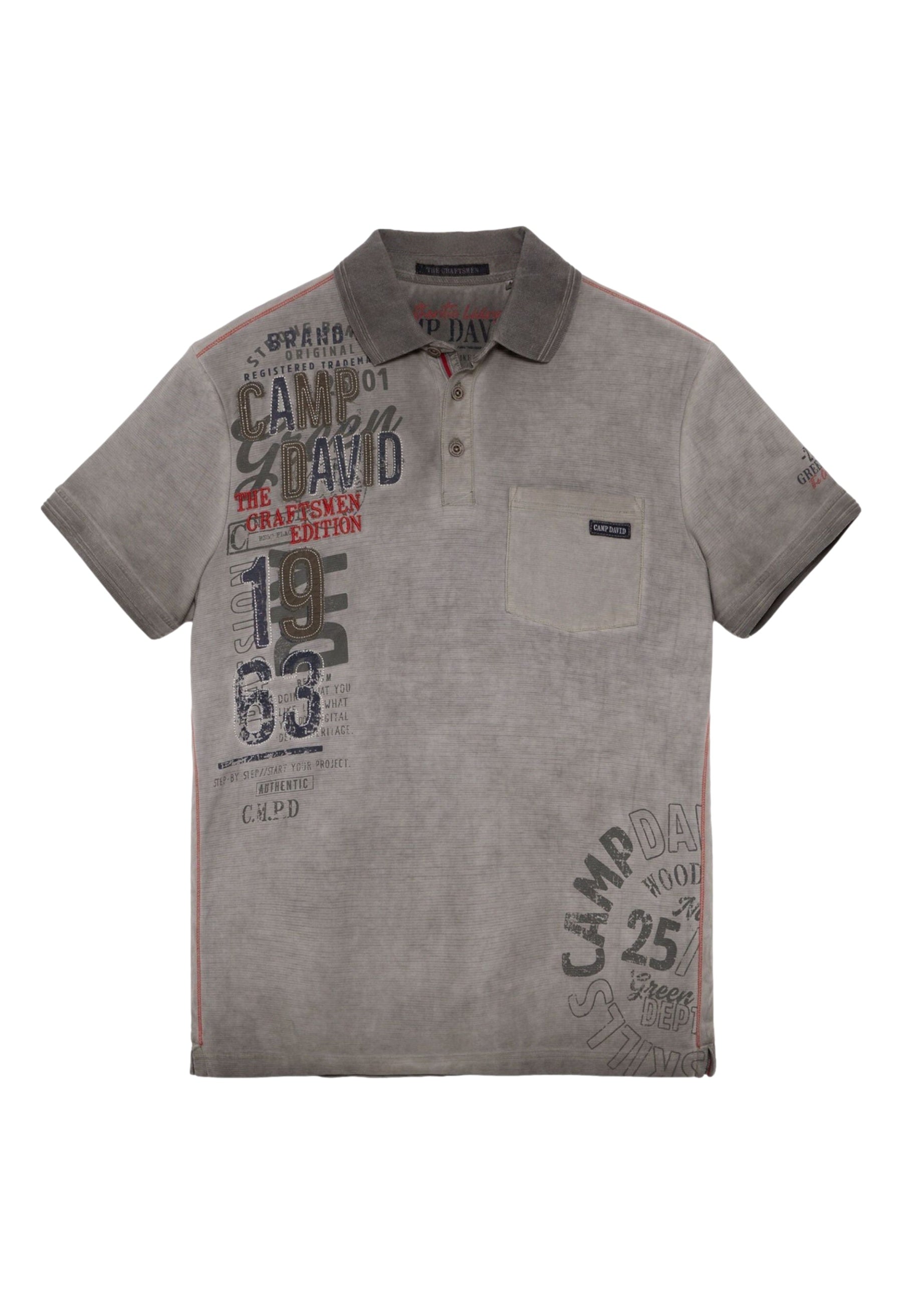 Camp David THE CRAFTSMEN Polo-Kurzarmshirt