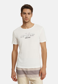 Ragwear REZY ORGANIC Kurzarmshirt mit Rundhalsausschnitt und Statement-Print