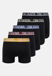 Only & Sons Trey Solid Unterhosen Fünferpack
