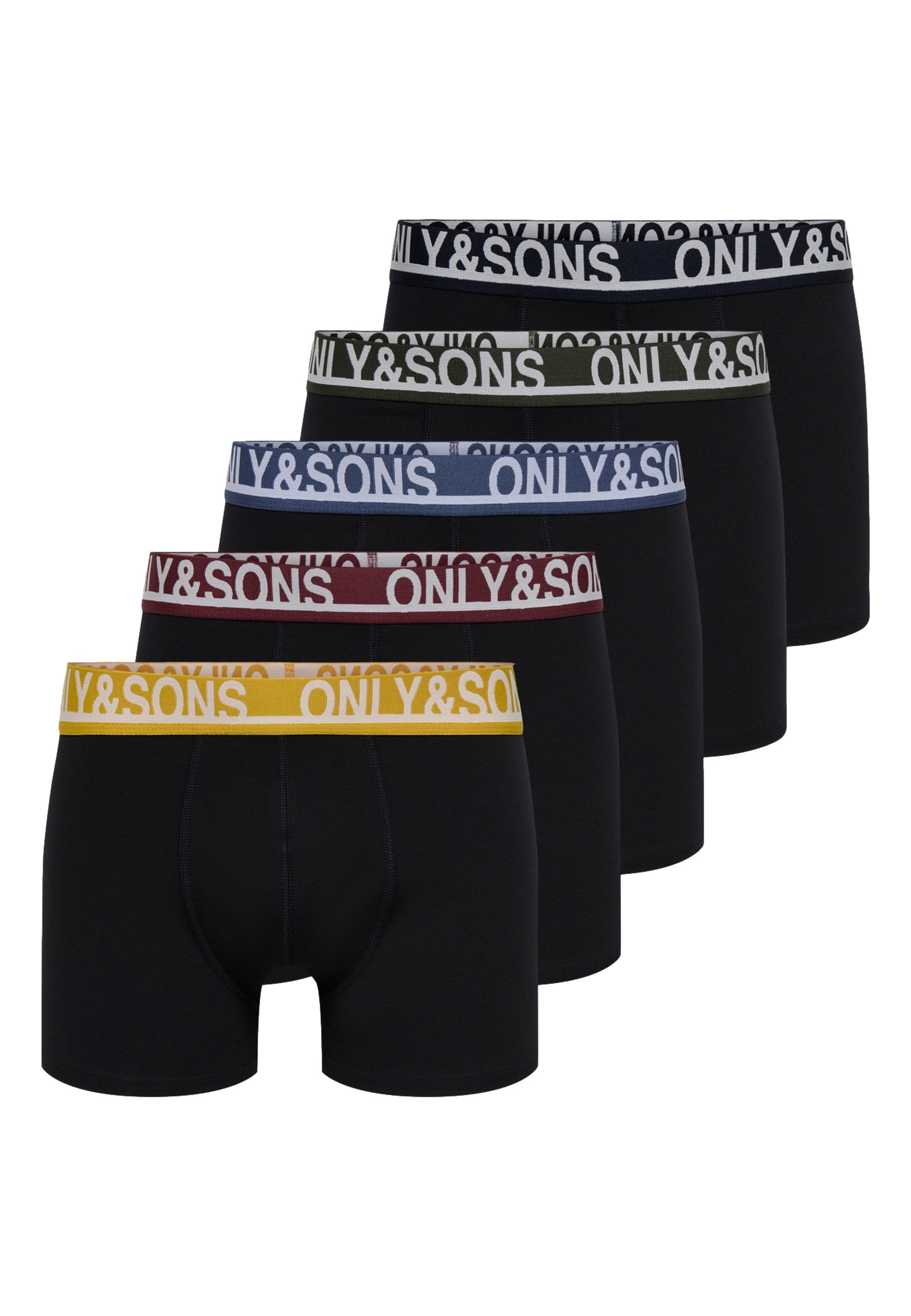 Only & Sons Trey Solid Unterhosen Fünferpack