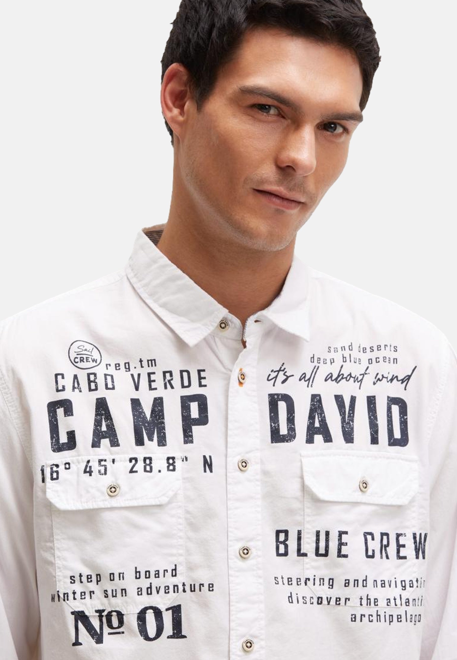 Camp David Cabo Verde Langarmhemd
