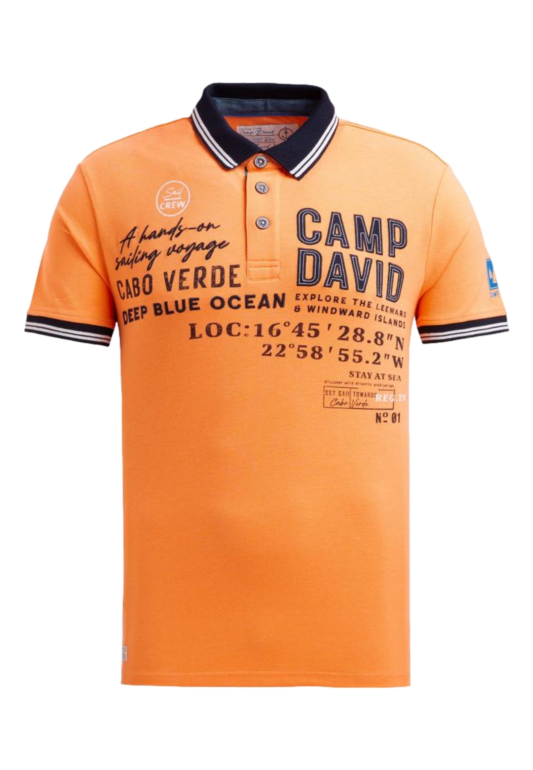 Camp David Cabo Verde Kurzarmshirt mit Polokragen
