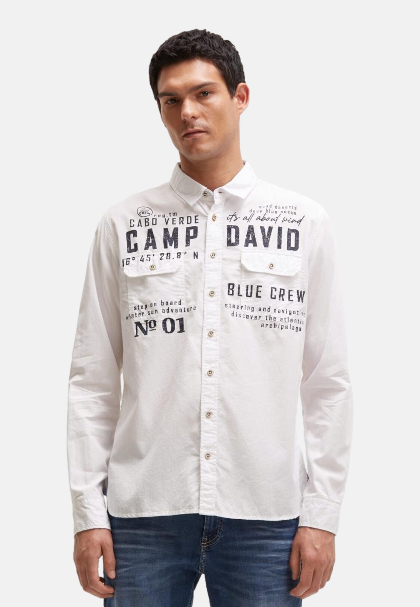 Camp David Cabo Verde Langarmhemd