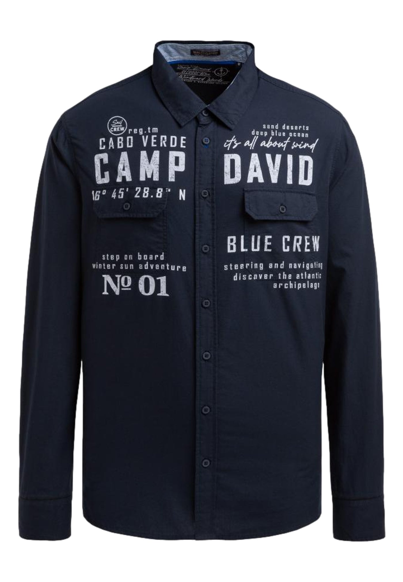 Camp David Cabo Verde Langarmhemd