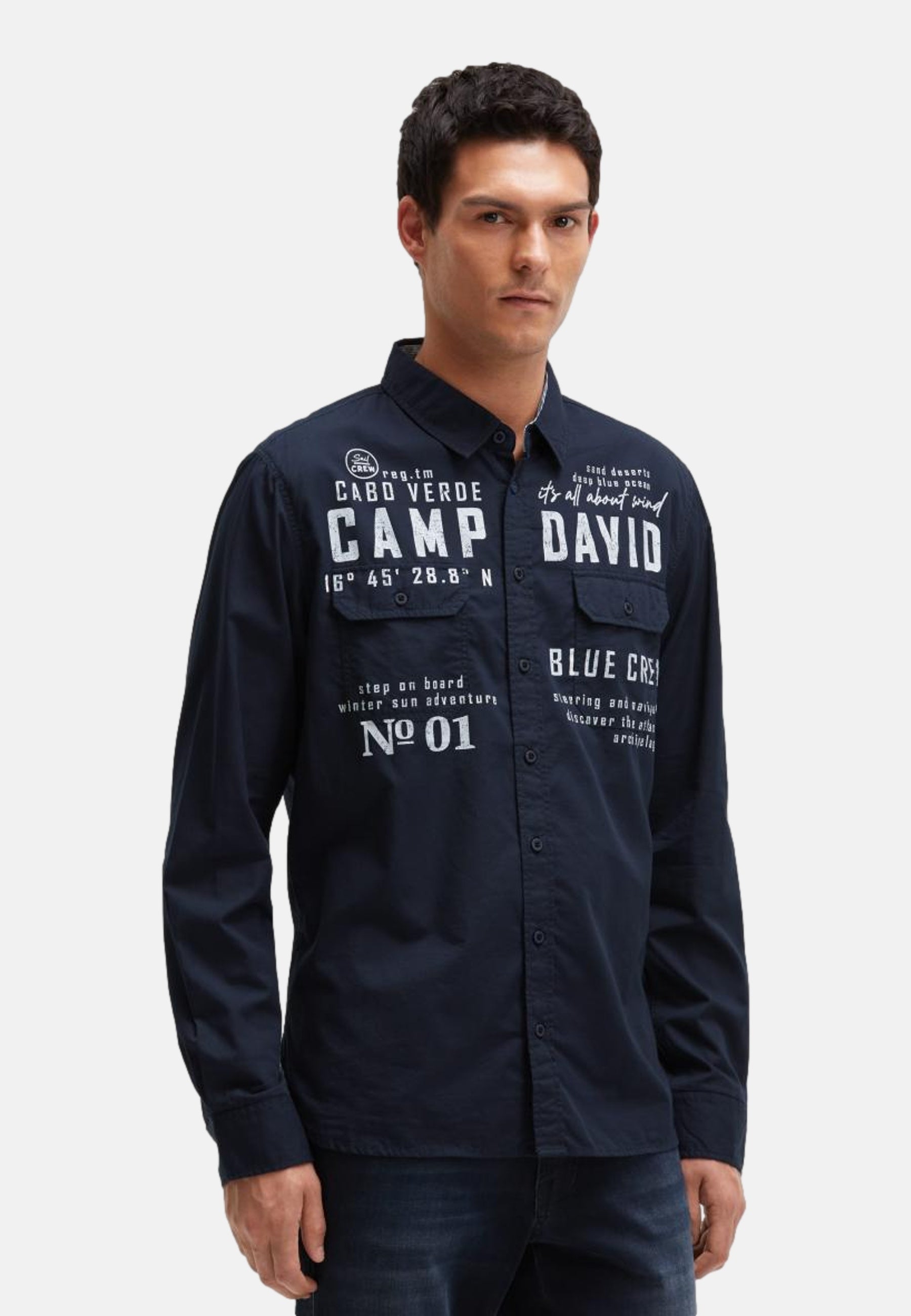Camp David Cabo Verde Langarmhemd