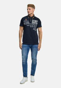 Camp David Cabo Verde Kurzarmshirt mit Polokragen