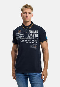 Camp David Cabo Verde Kurzarmshirt mit Polokragen