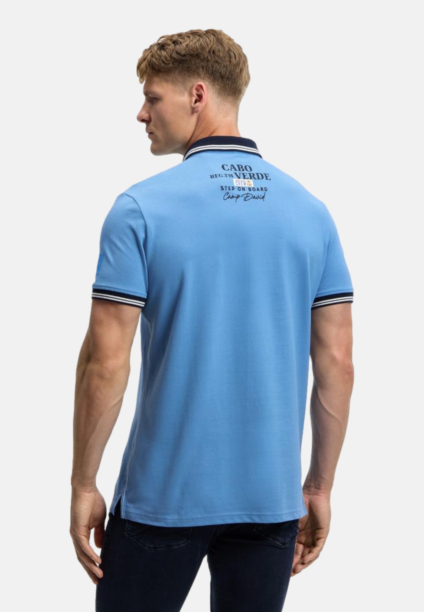 Camp David Cabo Verde Kurzarmshirt mit Polokragen