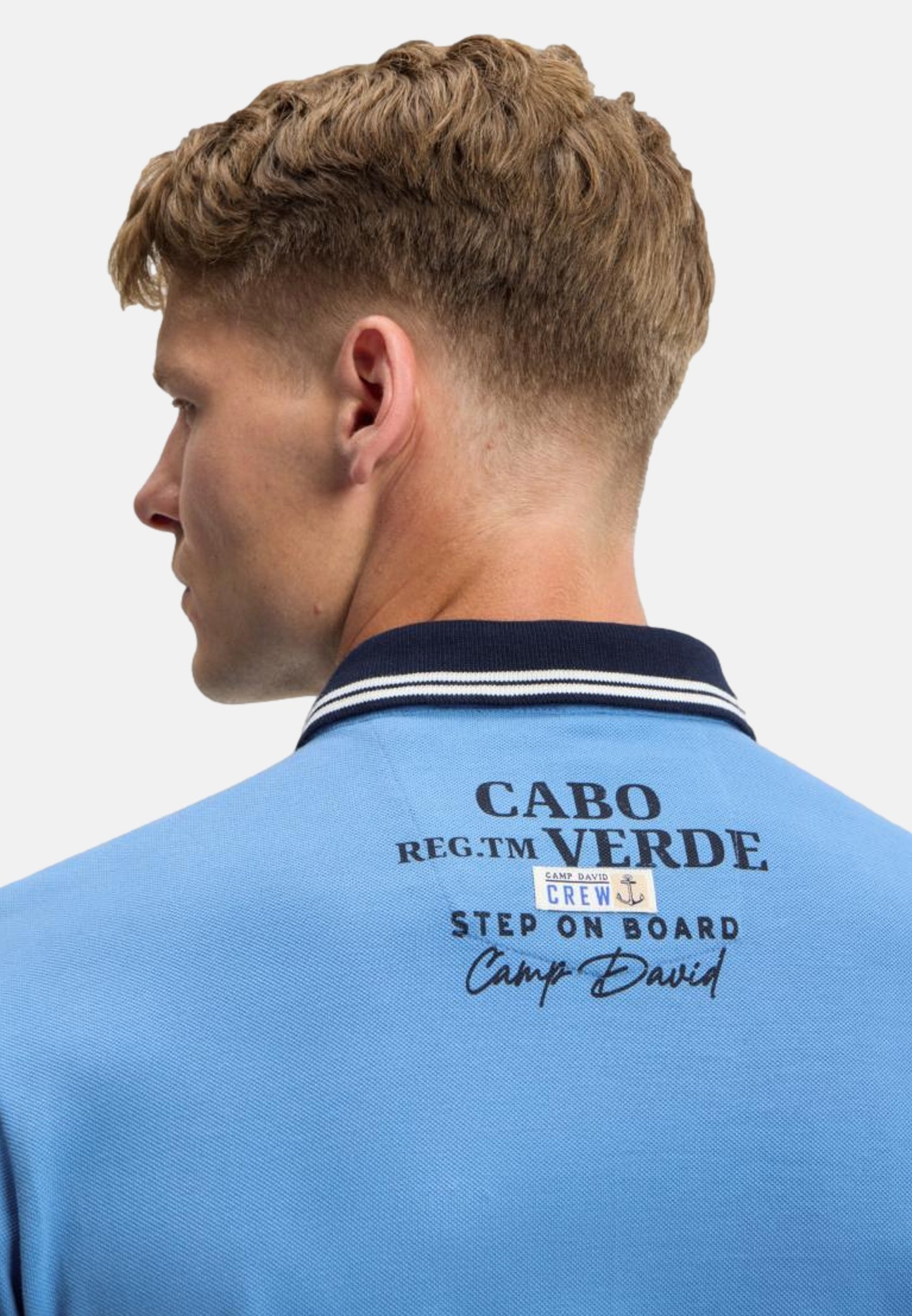 Camp David Cabo Verde Kurzarmshirt mit Polokragen