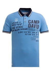 Camp David Cabo Verde Kurzarmshirt mit Polokragen