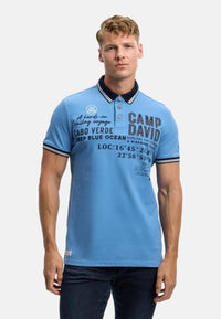 Camp David Cabo Verde Kurzarmshirt mit Polokragen