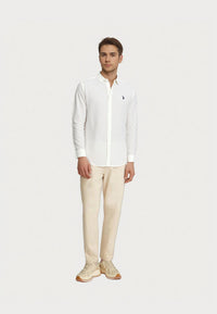 U.S. POLO Shirt Button-Down Leinen