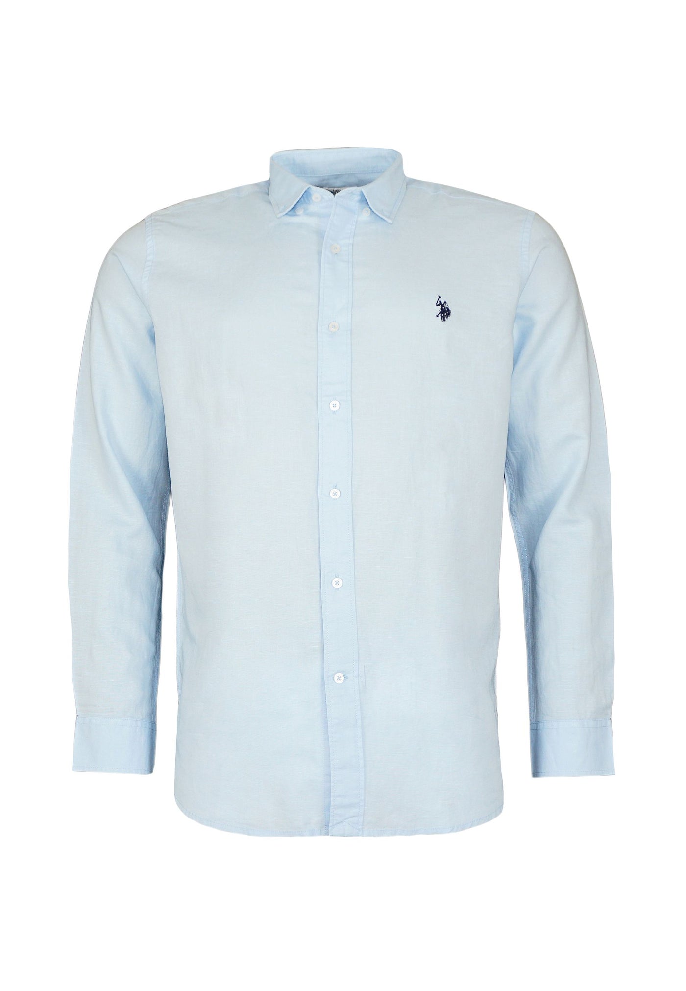 U.S. POLO Shirt Button-Down Leinen