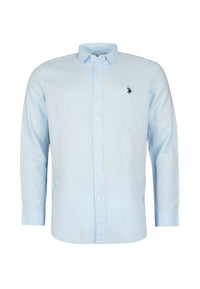U.S. POLO Shirt Button-Down Leinen