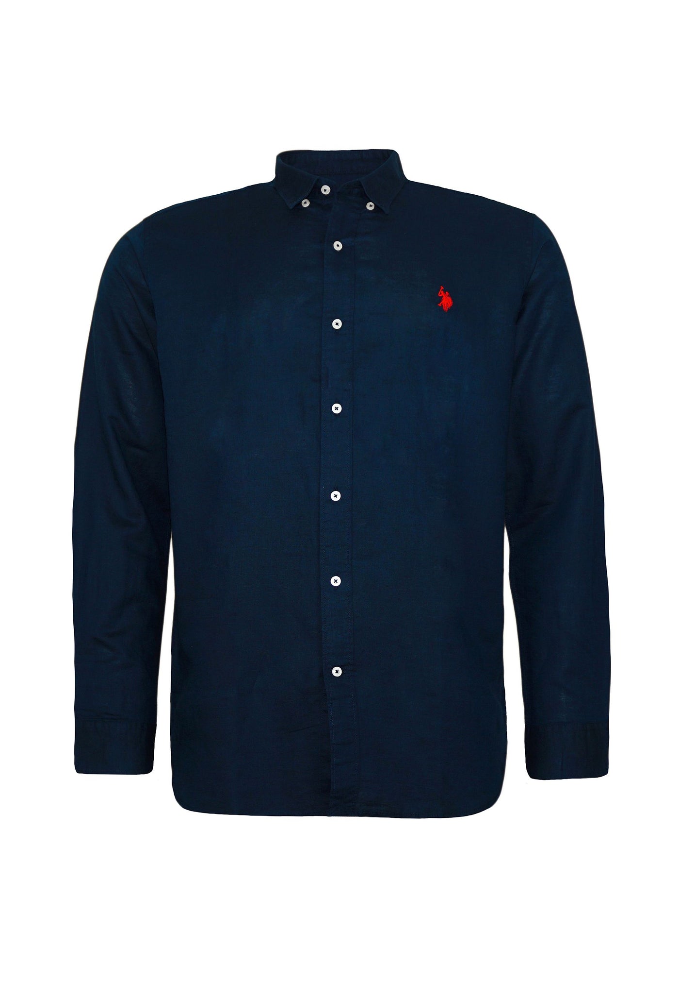 U.S. POLO Shirt Button-Down Leinen