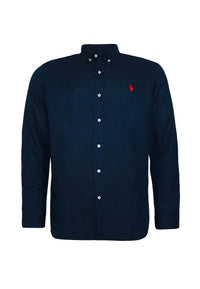 U.S. POLO Shirt Button-Down Leinen