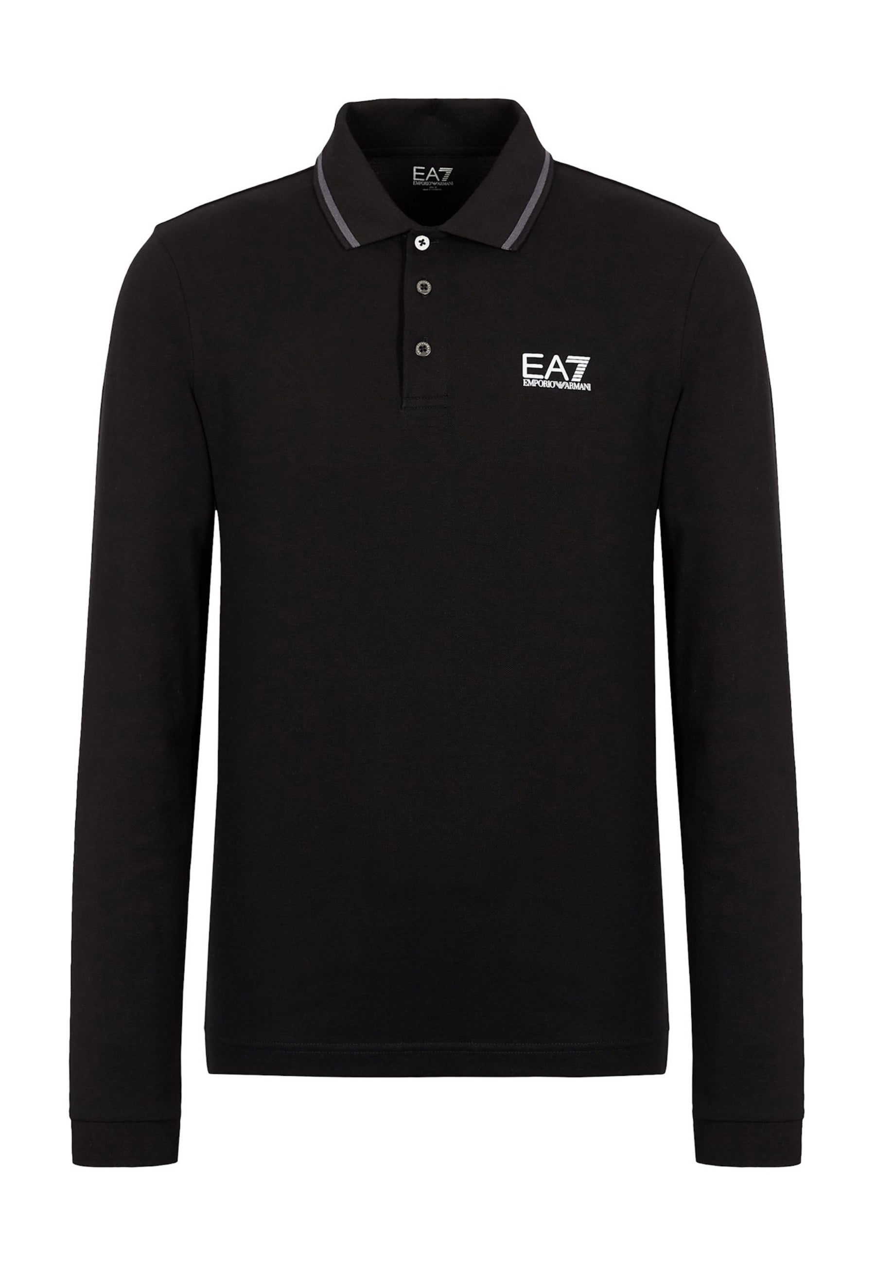 EA7 Emporio Armani Poloshirt Langarm EA7 Shirt mit Polokragen