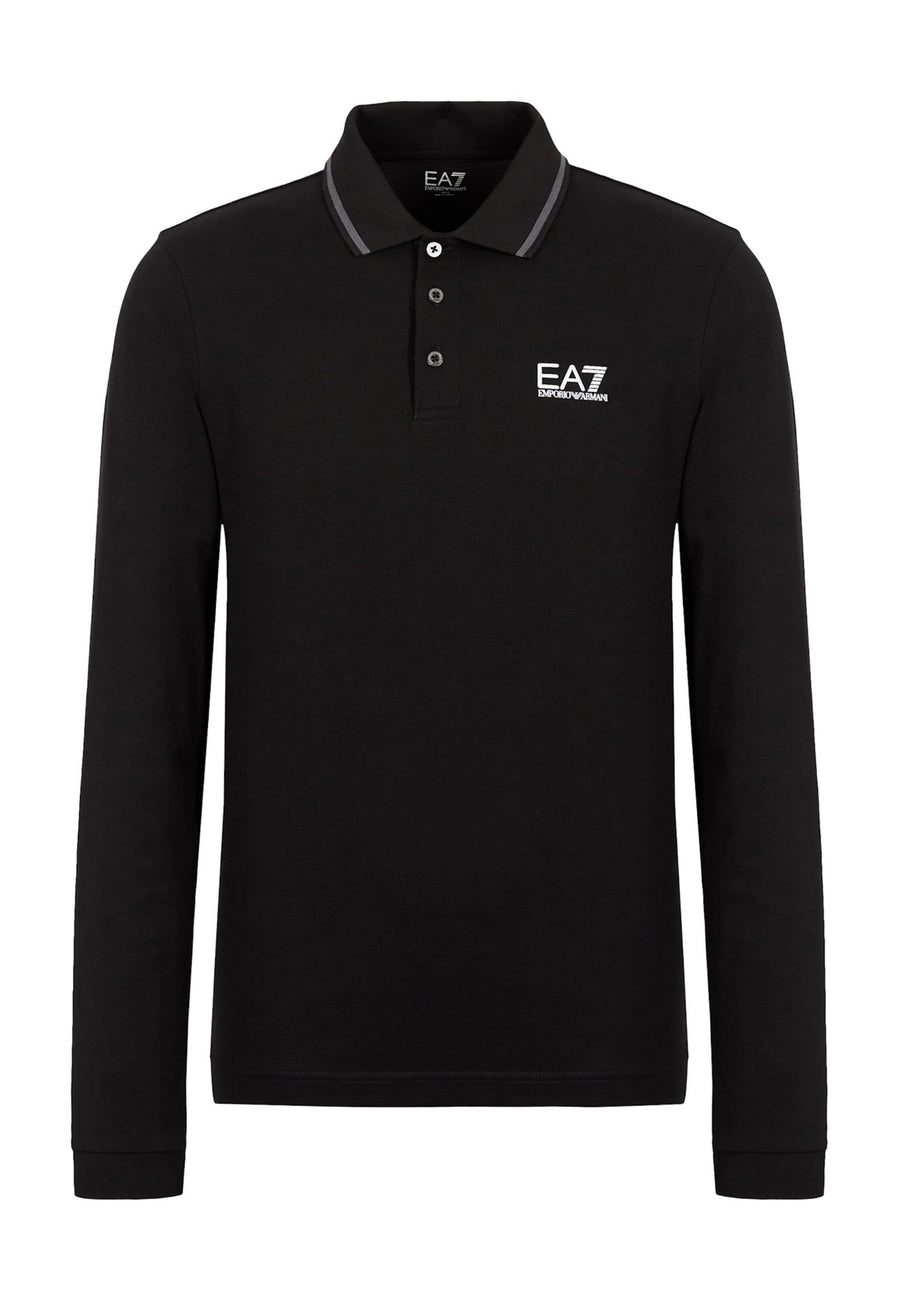 EA7 Emporio Armani Poloshirt Langarm EA7 Shirt mit Polokragen
