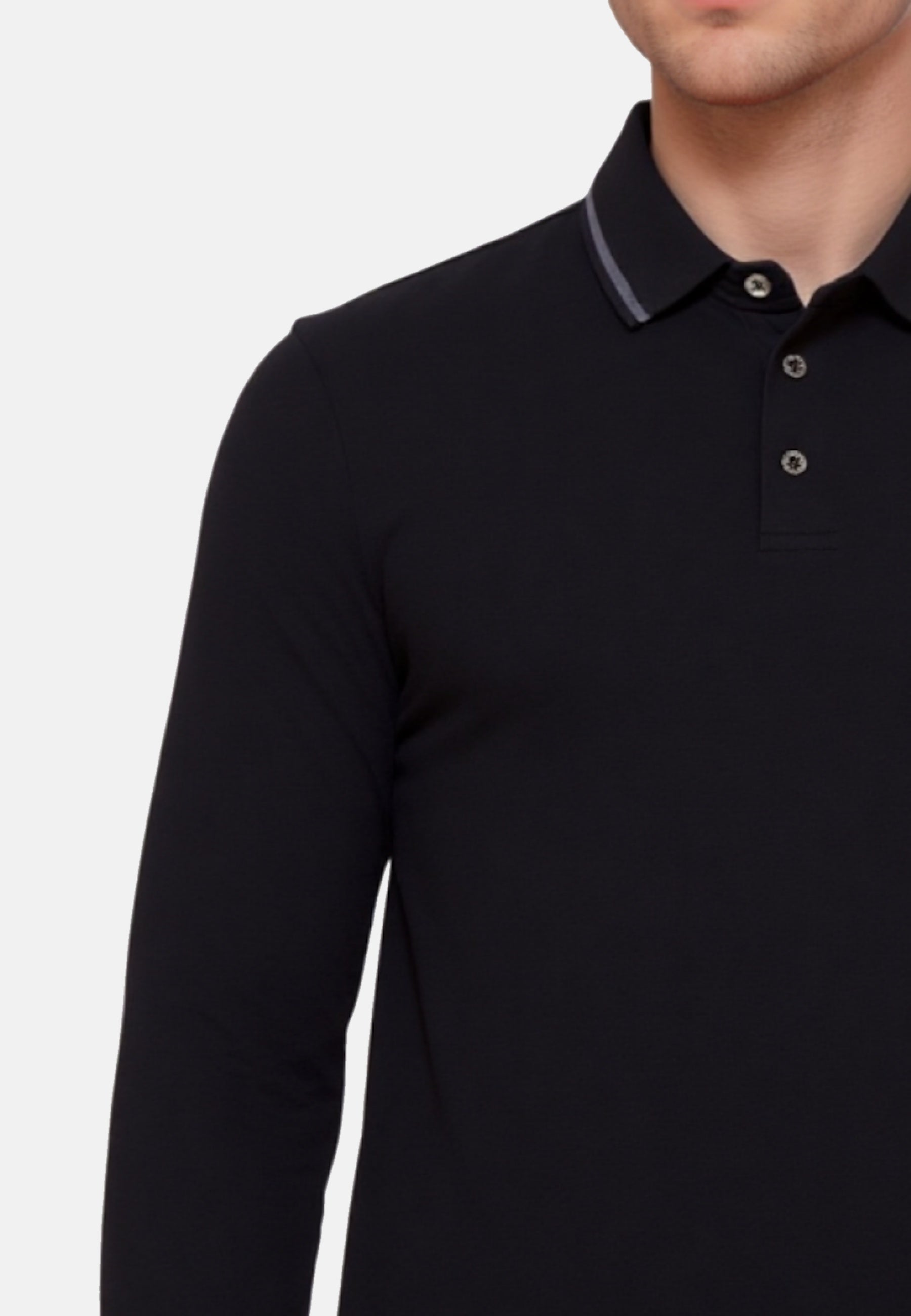 EA7 Emporio Armani Poloshirt Langarm EA7 Shirt mit Polokragen