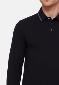 EA7 Emporio Armani Poloshirt Langarm EA7 Shirt mit Polokragen