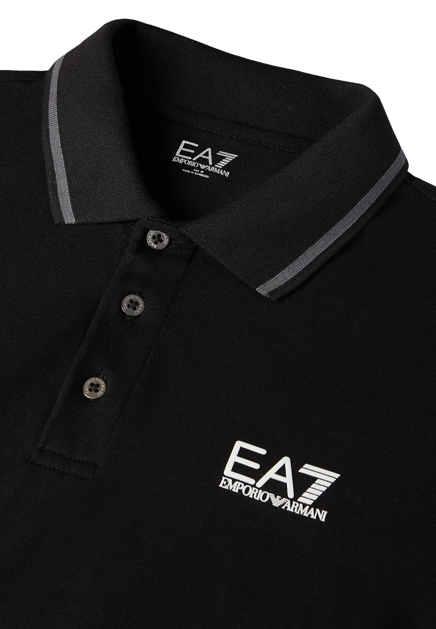 EA7 Emporio Armani Poloshirt Langarm EA7 Shirt mit Polokragen