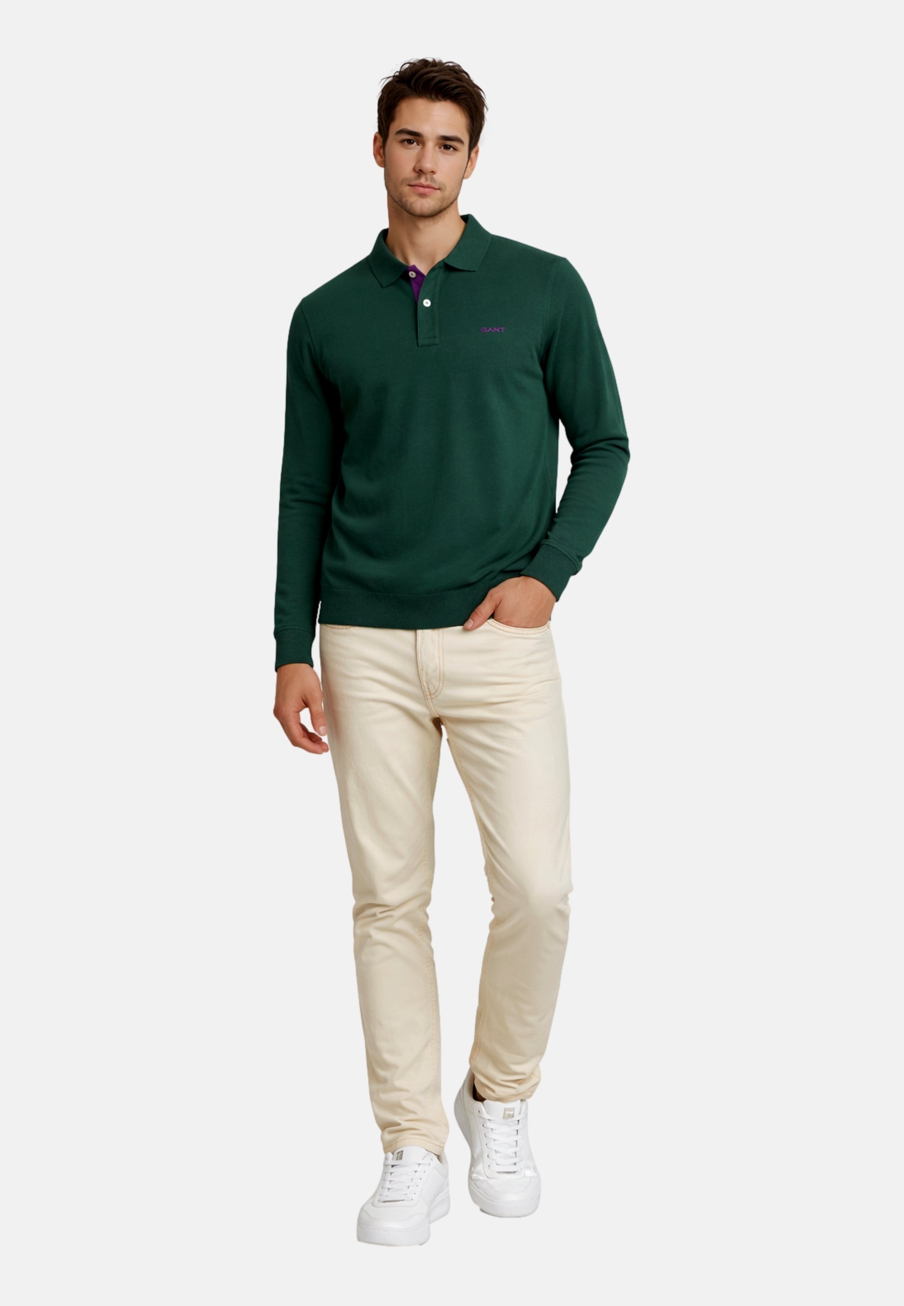 Gant Langarmshirt mit Polokragen