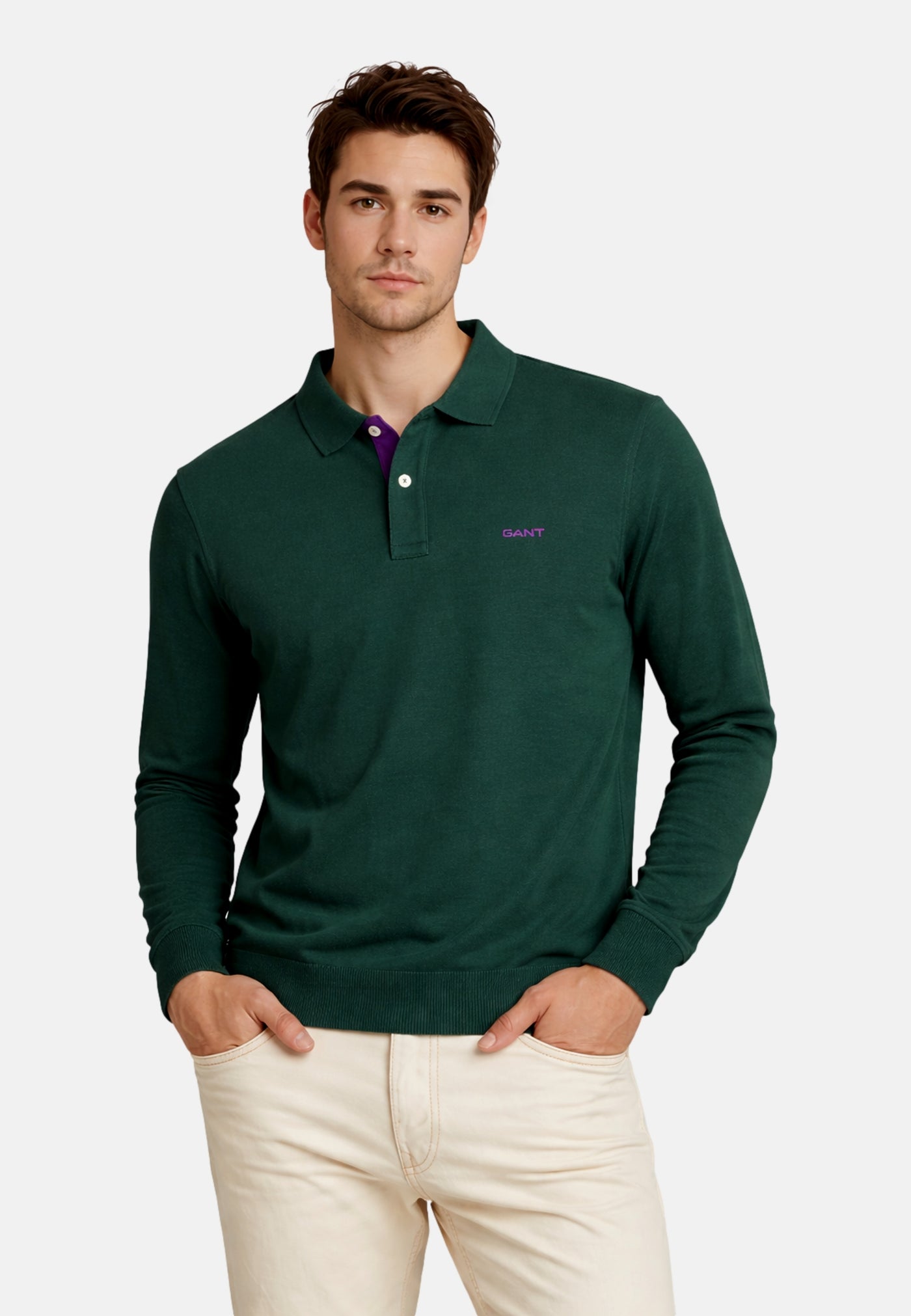 Gant Langarmshirt mit Polokragen