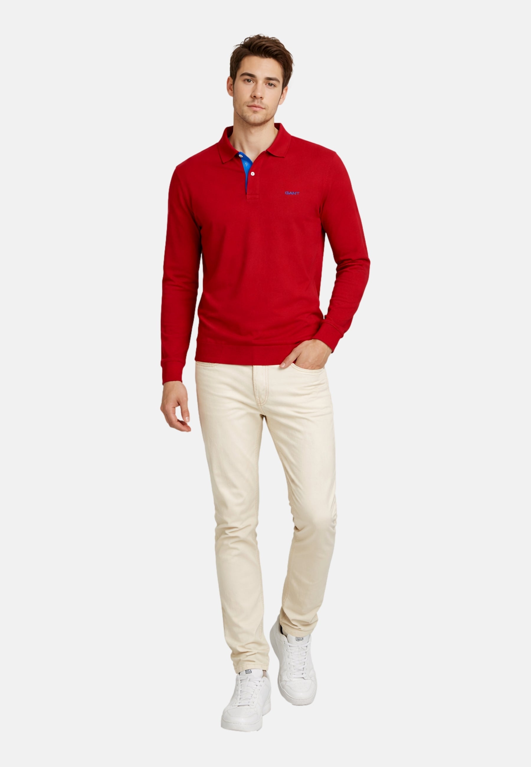 Gant Langarmshirt mit Polokragen