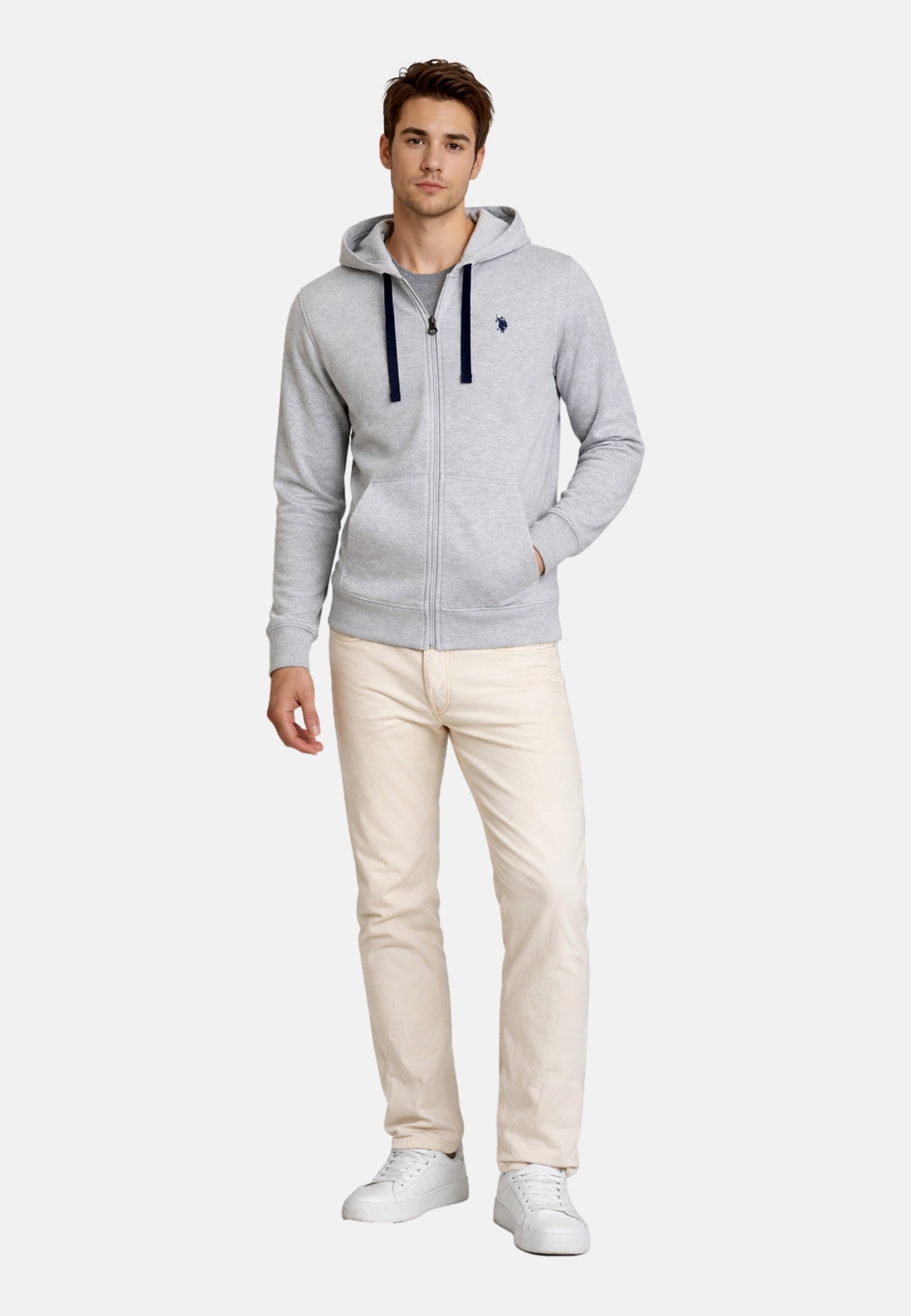 U.S. POLO Sweatjacke Zipper Hooded Jacke mit Kapuze