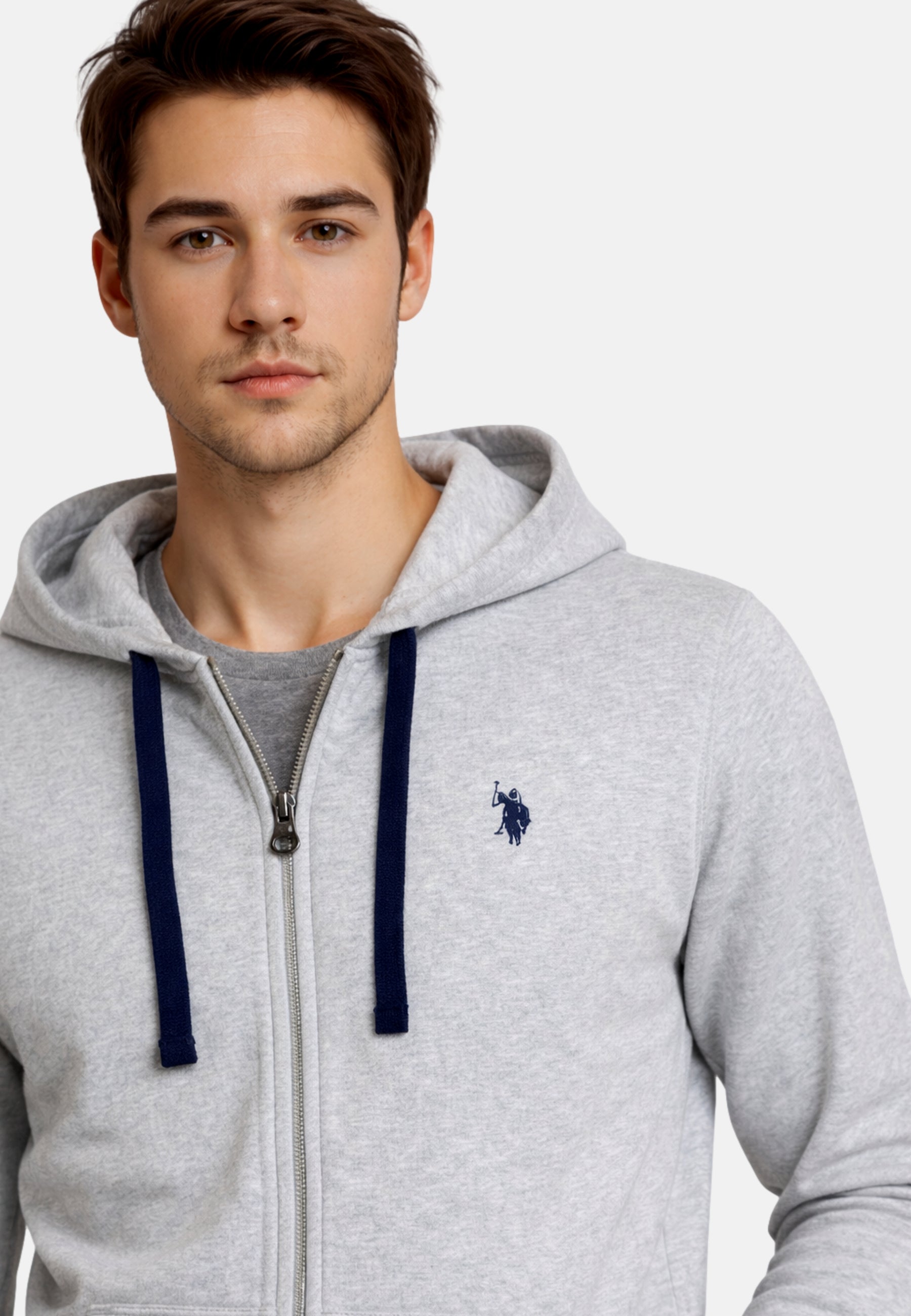 U.S. POLO Sweatjacke Zipper Hooded Jacke mit Kapuze