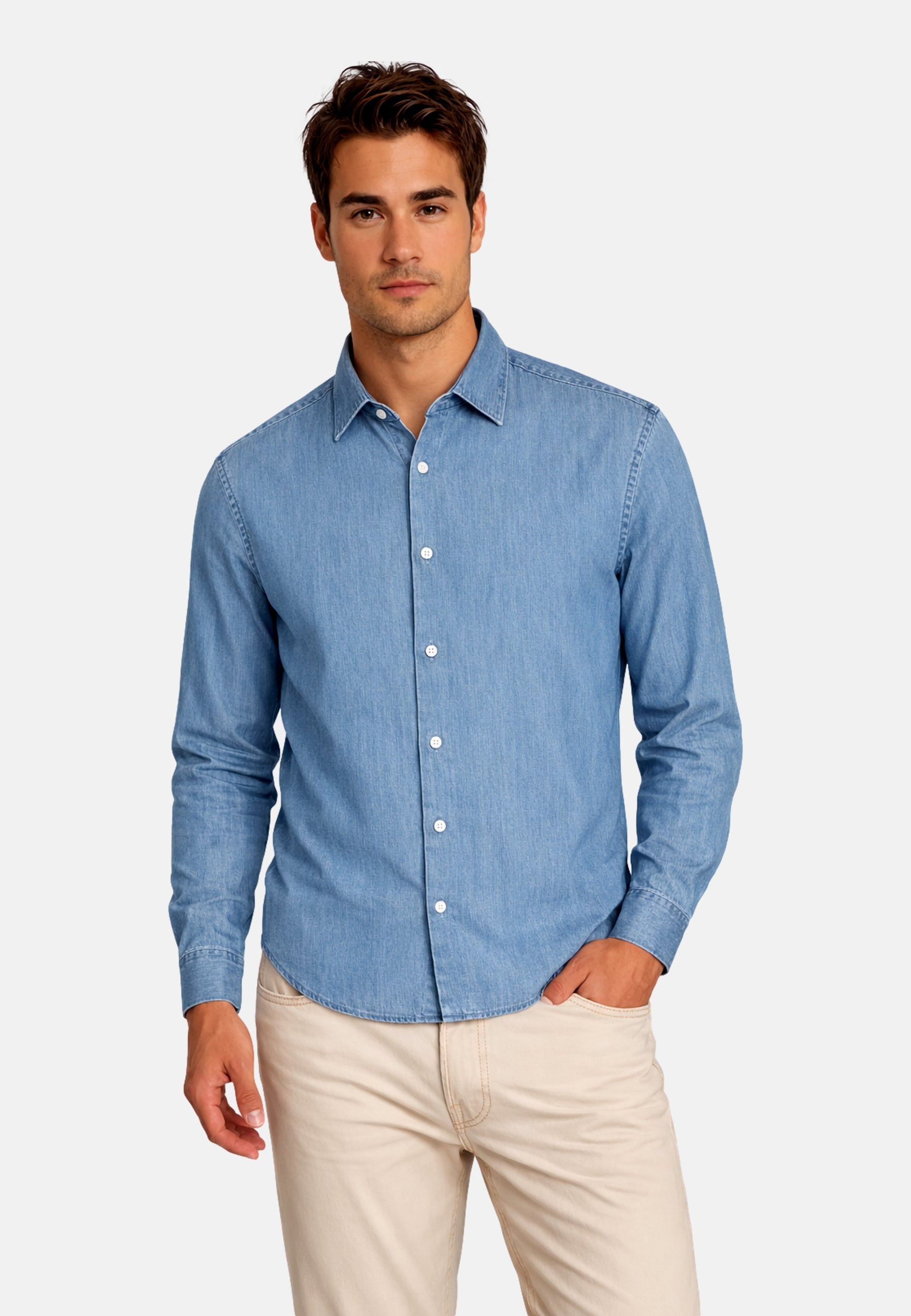 Seidensticker Langarmhemd Light Kent mit Kent Kragen